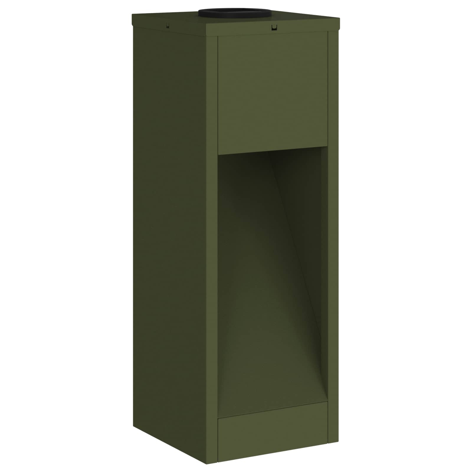 VidaXL Zonne LED Padverlichting 2 pcs Olijf Groen Koudgewalst staal