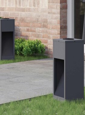 VidaXL Zonne LED Padverlichting 2 pcs Antraciet Koudgewalst staal