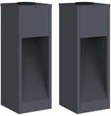 VidaXL Zonne LED Padverlichting 2 pcs Antraciet Koudgewalst staal