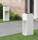 VidaXL Zonne LED Padverlichting 2 pcs Wit Koudgewalst staal