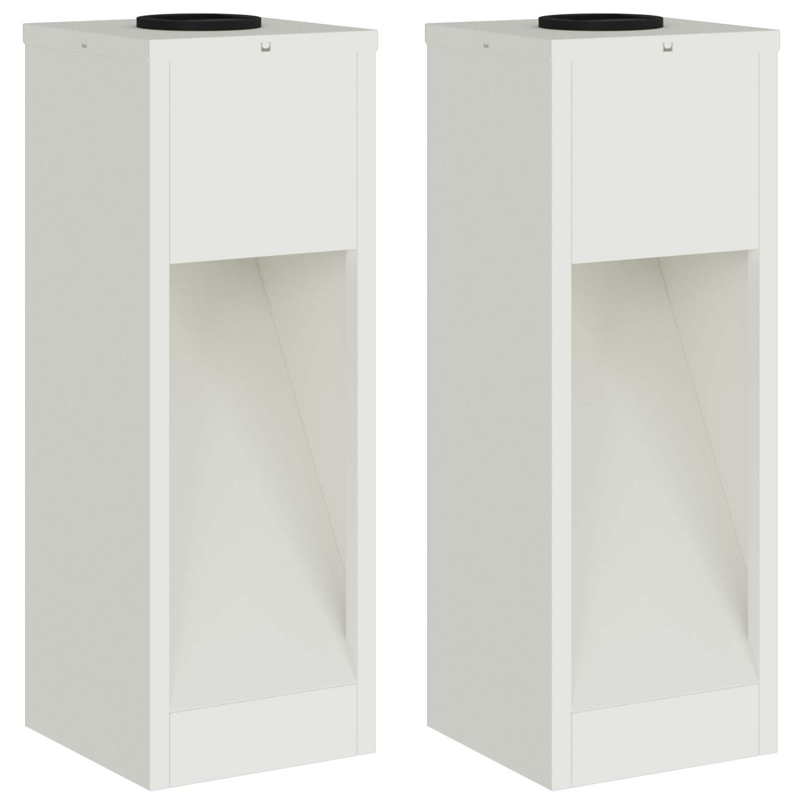 VidaXL Zonne LED Padverlichting 2 pcs Wit Koudgewalst staal