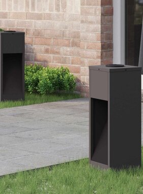 VidaXL Zonne LED Padverlichting 2 pcs Zwart Koudgewalst staal