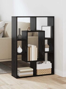 VidaXL Boekenkast Zwart Eiken 63 x 20 x 90 cm Bewerkt hout