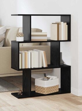 VidaXL Boekenkast Zwart Eiken 70 x 14 x 97 cm Bewerkt hout