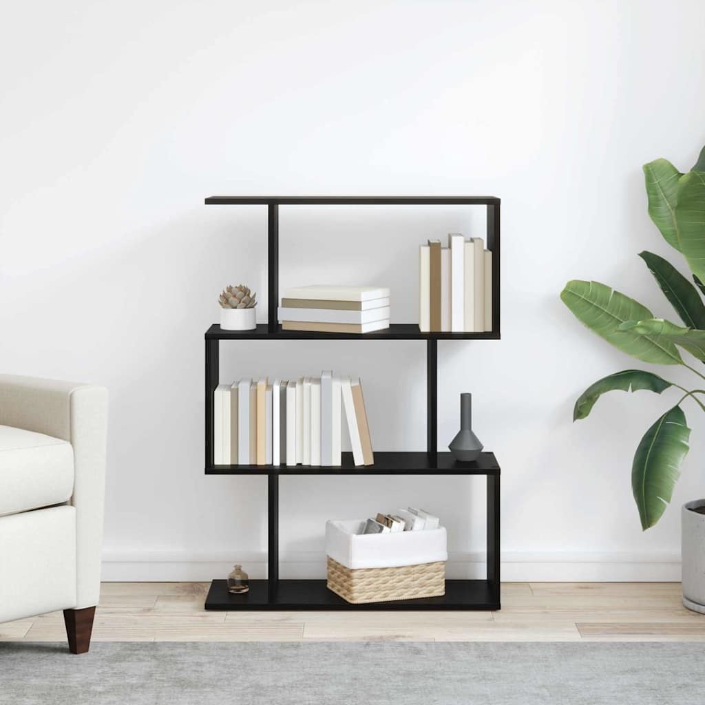 VidaXL Boekenkast Zwart Eiken 70 x 14 x 97 cm Bewerkt hout