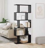 VidaXL Boekenkast Zwart Eiken 70 x 24 x 161 cm Bewerkt hout