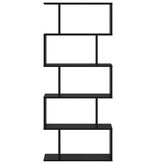 VidaXL Boekenkast Zwart Eiken 70 x 24 x 161 cm Bewerkt hout
