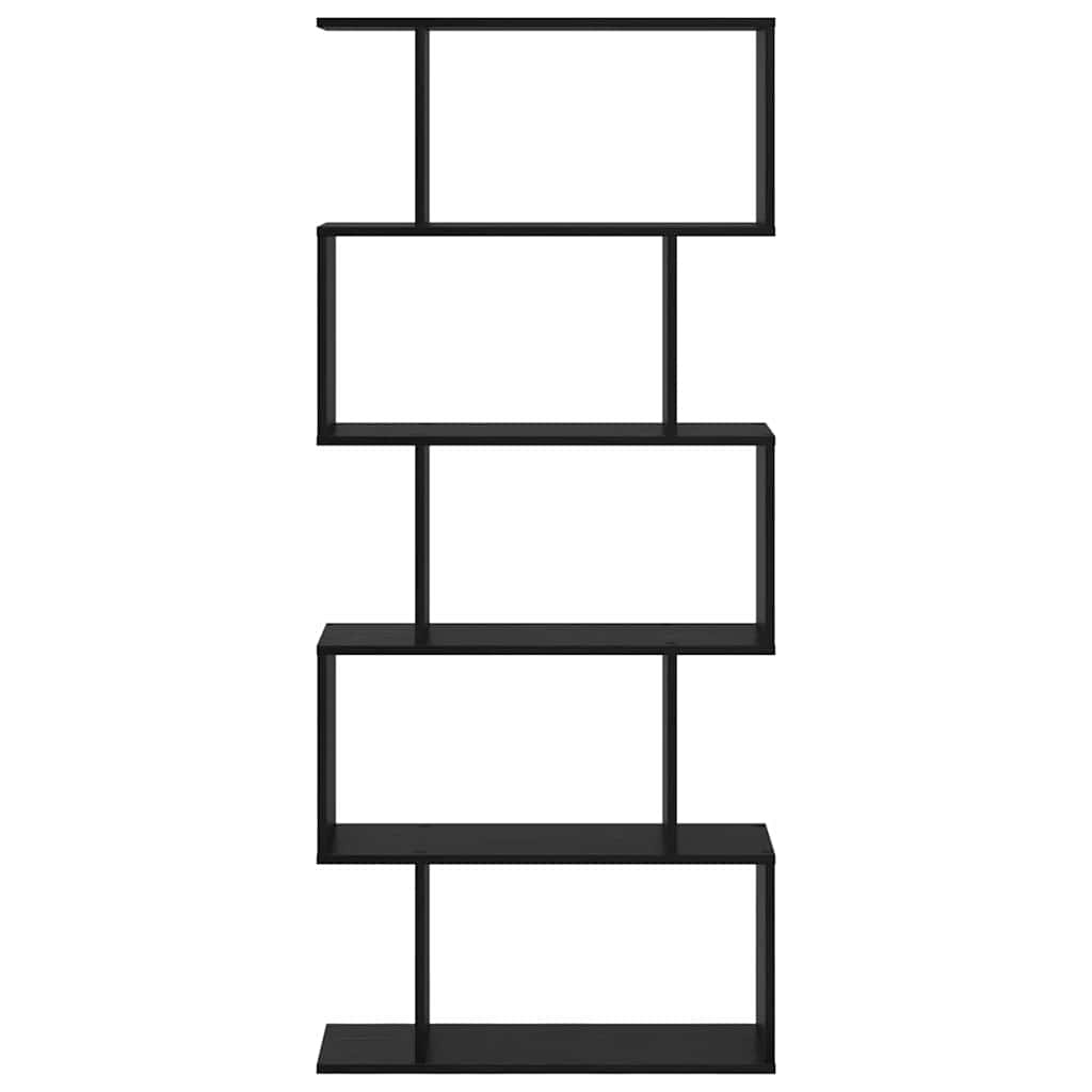 VidaXL Boekenkast Zwart Eiken 70 x 24 x 161 cm Bewerkt hout