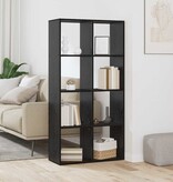 VidaXL Boekenkast Zwart Eiken 69,5 x 29 x 137,5 cm Bewerkt hout