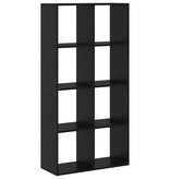 VidaXL Boekenkast Zwart Eiken 69,5 x 29 x 137,5 cm Bewerkt hout