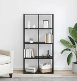 VidaXL Boekenkast Zwart Eiken 69,5 x 29 x 137,5 cm Bewerkt hout