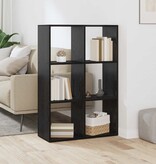 VidaXL Boekenkast Zwart Eiken 69,5 x 29 x 103,5 cm Bewerkt hout