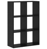 VidaXL Boekenkast Zwart Eiken 69,5 x 29 x 103,5 cm Bewerkt hout