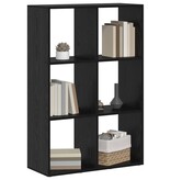 VidaXL Boekenkast Zwart Eiken 69,5 x 29 x 103,5 cm Bewerkt hout