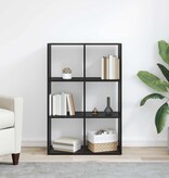 VidaXL Boekenkast Zwart Eiken 69,5 x 29 x 103,5 cm Bewerkt hout