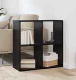 VidaXL Boekenkast Zwart Eiken 69,5 x 29 x 69,5 cm Bewerkt hout