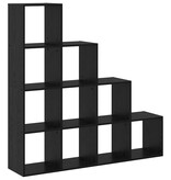 VidaXL Kamerscherm Boekenkast Zwart Eiken 131,5 x 29 x 131,5 cm