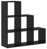 VidaXL Kamerscherm Boekenkast Zwart Eiken 99 x 29 x 99 cm Bewerkt hout