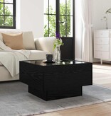 VidaXL Salontafel Zwart eiken 50 x 50 x 30 cm Bewerkt hout