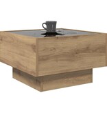 VidaXL Salontafel artisanaal eikenkleurig 50 x 50 x 30 cm Bewerkt hout