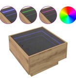 VidaXL Salontafel artisanaal eikenkleurig 50 x 50 x 30 cm Bewerkt hout