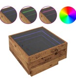 VidaXL Salontafel Oud hout 50 x 50 x 30 cm Bewerkt hout