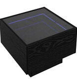 VidaXL Salontafel Zwart eiken 40 x 40 x 30 cm Bewerkt hout