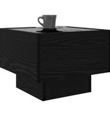 VidaXL Salontafel Zwart eiken 40 x 40 x 30 cm Bewerkt hout