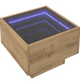 VidaXL Salontafel artisanaal eikenkleurig 40 x 40 x 30 cm Bewerkt hout