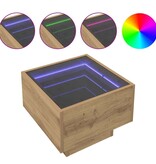 VidaXL Salontafel artisanaal eikenkleurig 40 x 40 x 30 cm Bewerkt hout