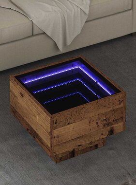 VidaXL Salontafel Oud hout 40 x 40 x 30 cm Bewerkt hout