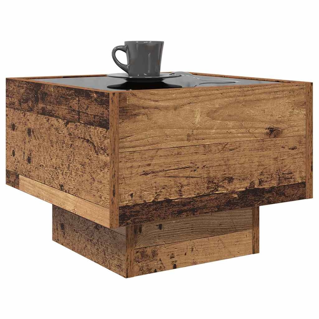 VidaXL Salontafel Oud hout 40 x 40 x 30 cm Bewerkt hout
