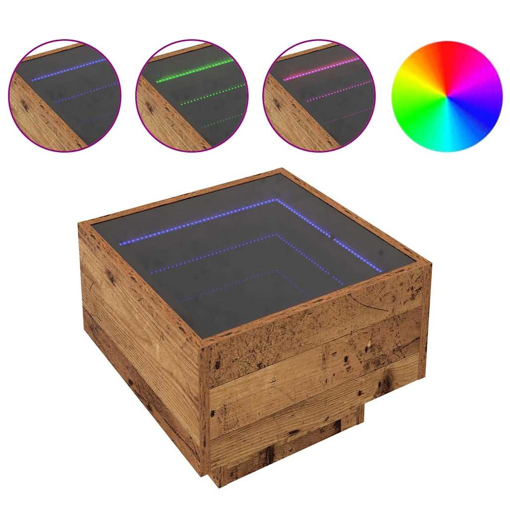 VidaXL Salontafel Oud hout 40 x 40 x 30 cm Bewerkt hout