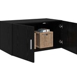 VidaXL Wandkast Zwart eiken 80 x 42.5 x 40 cm Bewerkt hout