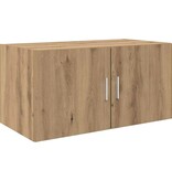 VidaXL Wandkast artisanaal eikenkleurig 80 x 42.5 x 40 cm Bewerkt hout