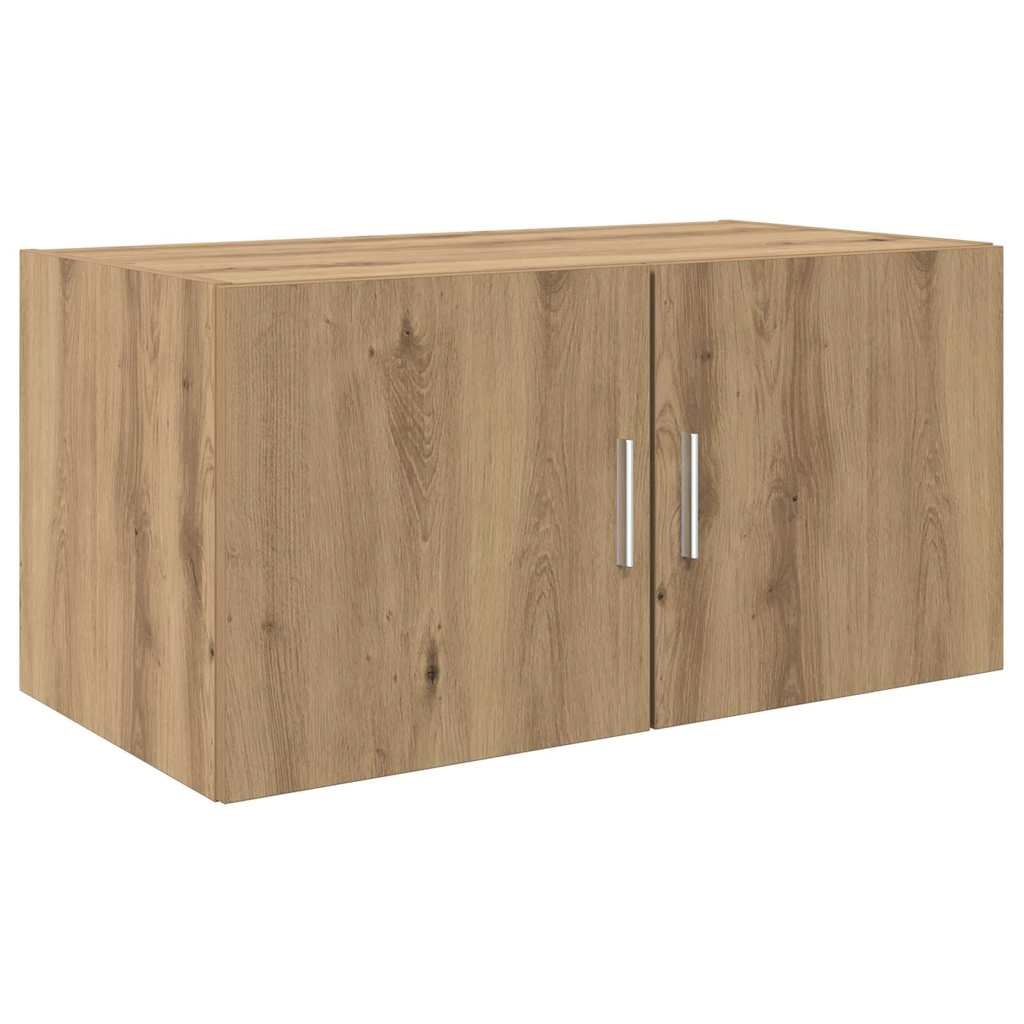 VidaXL Wandkast artisanaal eikenkleurig 80 x 42.5 x 40 cm Bewerkt hout