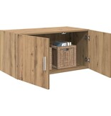 VidaXL Wandkast artisanaal eikenkleurig 80 x 42.5 x 40 cm Bewerkt hout
