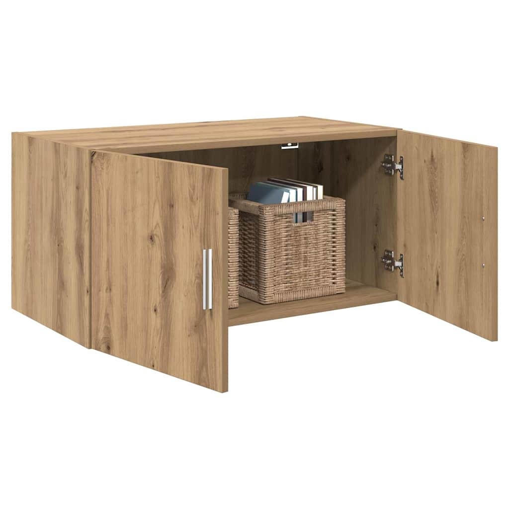 VidaXL Wandkast artisanaal eikenkleurig 80 x 42.5 x 40 cm Bewerkt hout