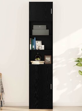 VidaXL Wandkast Zwart eiken 50 x 42.5 x 40 cm Bewerkt hout