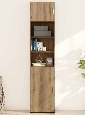 VidaXL Wandkast artisanaal eikenkleurig 50 x 42.5 x 40 cm Bewerkt hout