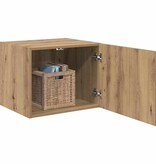 VidaXL Wandkast artisanaal eikenkleurig 50 x 42.5 x 40 cm Bewerkt hout