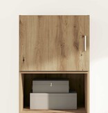 VidaXL Wandkast artisanaal eikenkleurig 50 x 42.5 x 40 cm Bewerkt hout