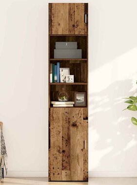 VidaXL Wandkast Wandgemonteerd Oud hout 50 x 42.5 x 40 cm Bewerkt hout
