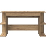VidaXL Bureau artisanaal eikenkleurig 140 x 50 x 75 cm Bewerkt hout