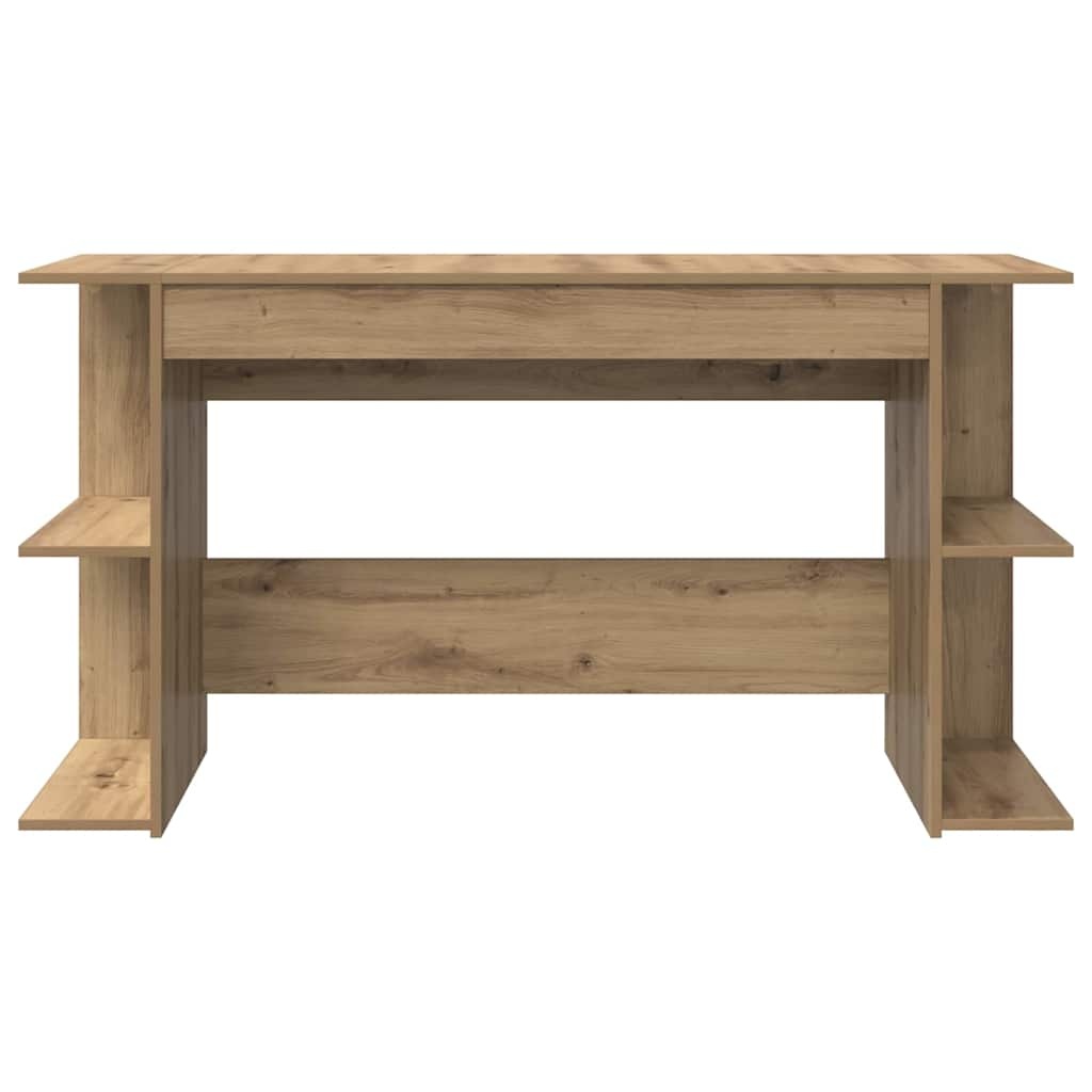 VidaXL Bureau artisanaal eikenkleurig 140 x 50 x 75 cm Bewerkt hout