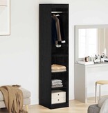 VidaXL Kledingkast met plank Zwart eiken 41 x 48 x 102 cm Bewerkt hout