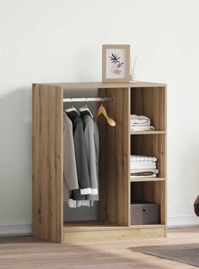 VidaXL Kledingkast met plank artisanaal eikenkleurig 77 x 48 x 102 cm