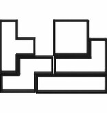 VidaXL Muur Cube met plank Zwart eiken 96 x 12 x 64 cm Bewerkt hout