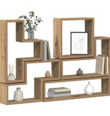 VidaXL Muur Cube artisanaal eikenkleurig 96 x 12 x 64 cm Bewerkt hout