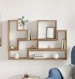 VidaXL Muur Cube artisanaal eikenkleurig 96 x 12 x 64 cm Bewerkt hout